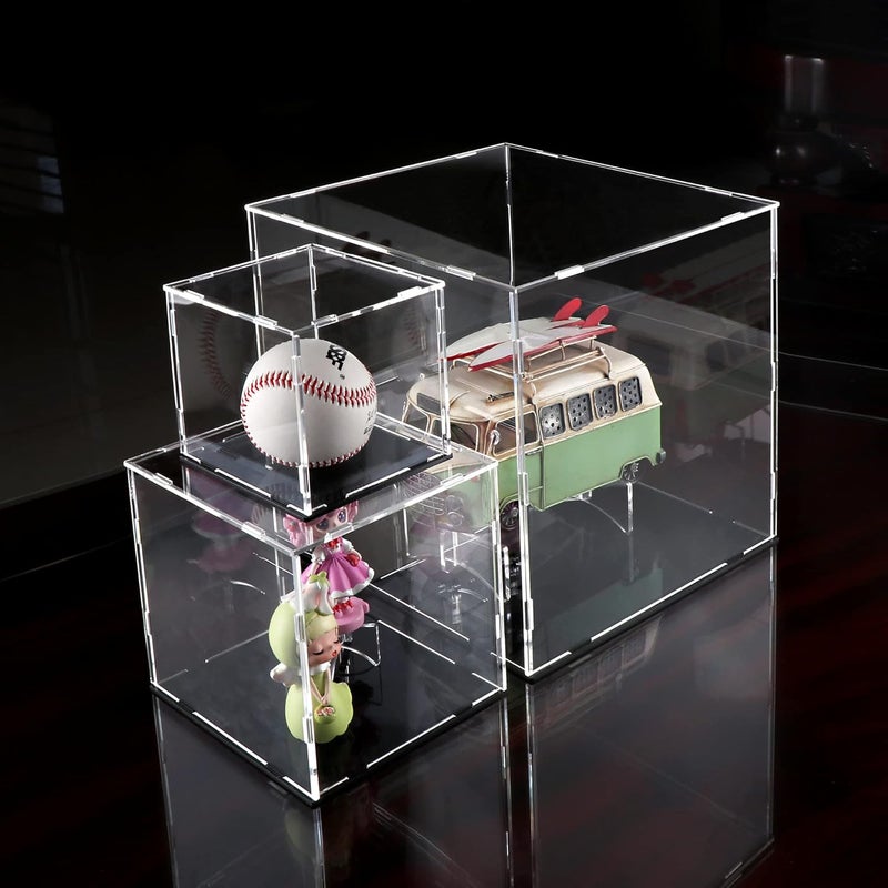 Evron Display Case for Collectibles Assemble Clear Acrylic Box Alternative Glass Case for Display Action Figures Home Storage & Organizing Toys (6x6x6 inch; 15x15x15 cm) - Image 5